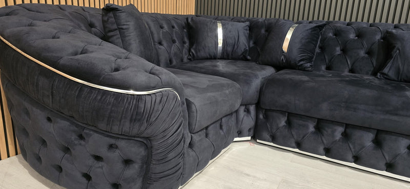 Ambassador U Shape Corner Sofa Range Plush Velvet