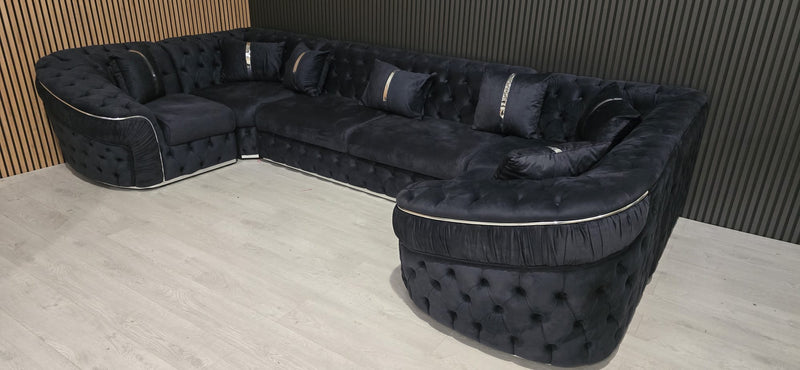 Ambassador U Shape Corner Sofa Range Plush Velvet