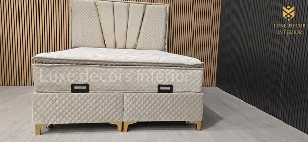 A luxurious 3000 Pocket Sprung Mammoth Room Mattress with a 13-inch thick profile, featuring individually pocketed springs for superior back support. The mattress is designed with a durable, high-end Velvet Border Stitch Jacket, providing both elegance and breathability for ultimate comfort and deep, restorative sleep.