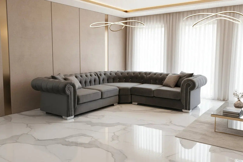 Richmond Chesterfield Velvet/Leather Sofa Range