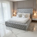 Park Lane Crushed Velvet Bed Frame – Bespoke Chesterfield Design, Handcrafted in the UK