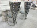 Vienna Velvet Metal Plating Dining Chairs - Set Of 2