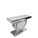 Roma Crushed Diamond Heart Console Table with LED ASR INTERIOR