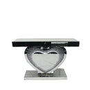 Roma Crushed Diamond Heart Console Table with LED ASR INTERIOR
