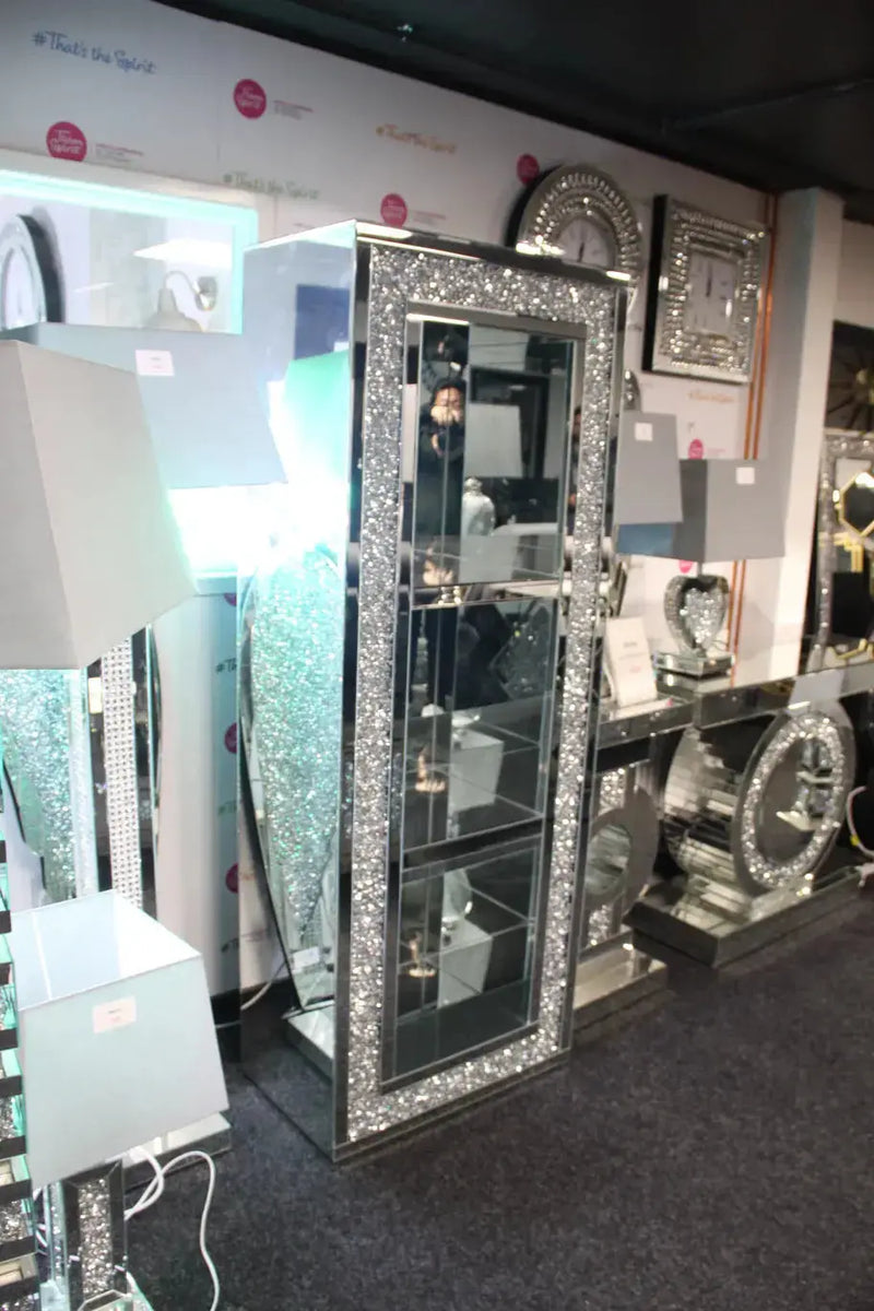 Roma Crushed Diamond High Bookcase F I INTERIORS