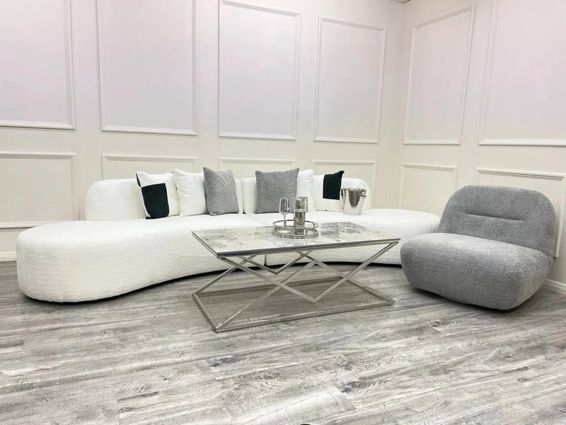 Miami Curved Cinema Boucle Sofa