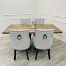 Axel 1.8 Dining Table Solid wood top with Matt Black Metal Legs