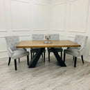 Axel 1.8 Dining Table Solid wood top with Matt Black Metal Legs