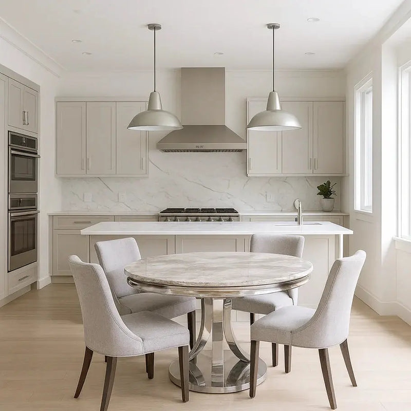 London Round Marble Dining Table – 130cm Diameter furnish