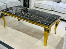 Sofia Black & Gold Marble Coffee Table