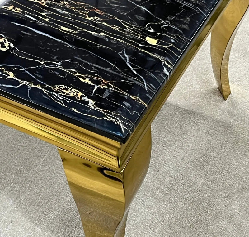 Sofia Black & Gold Marble Coffee Table