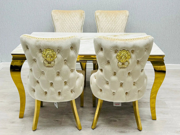 Victoria Gold Detailing Knocker back Dining Chair