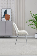 Mortiz White PU Dining Chair