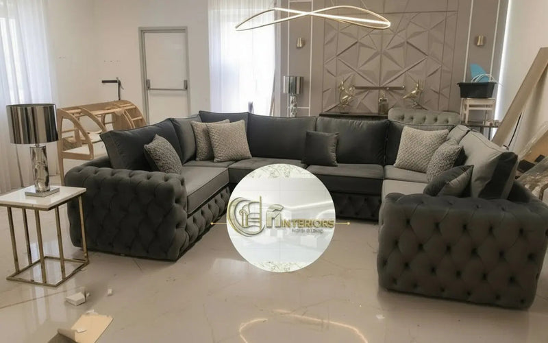 ASHTON FRENCH VELVET U CORNER SOFA RANGE