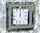 Crushed Diamond Square Wall Clock  50 x 50