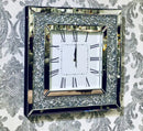 Crushed Diamond Square Wall Clock  50 x 50