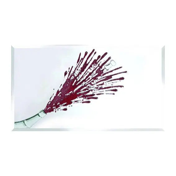 Red Glitter Champagne on Mirror