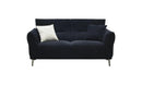 Aluxo Albany Sofa Range in Black Lux Boucle Fabric F I INTERIORS