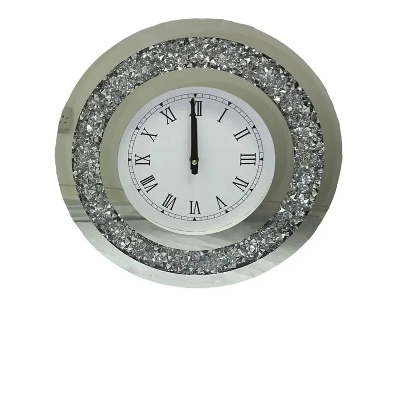 Crushed Diamond Round Wall Clock ASR INTERIOR