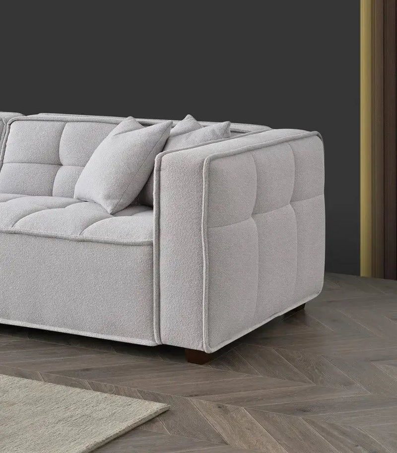Aluxo Murray Sofa Range in Putty Boucle Fabric