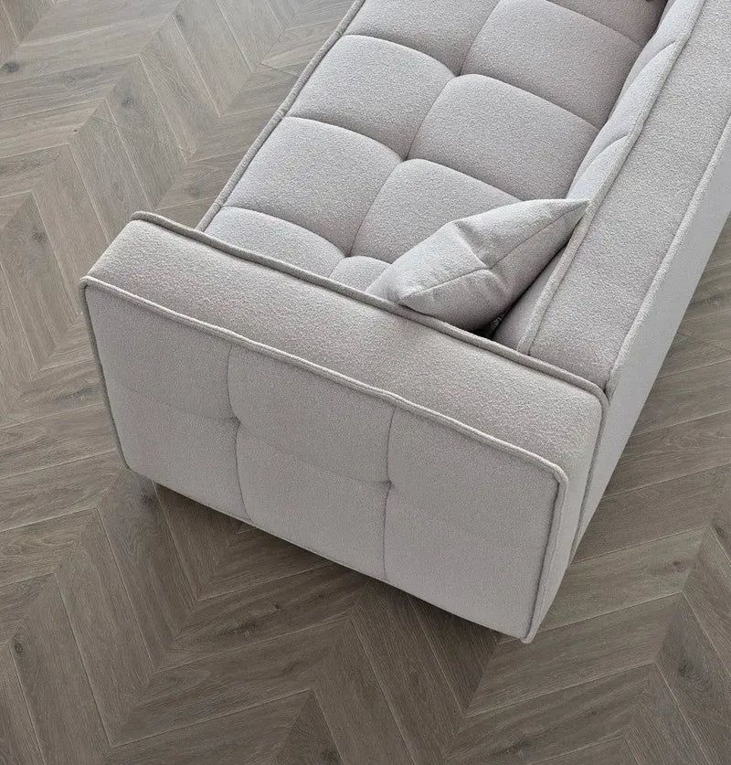 Aluxo Murray Sofa Range in Putty Boucle Fabric