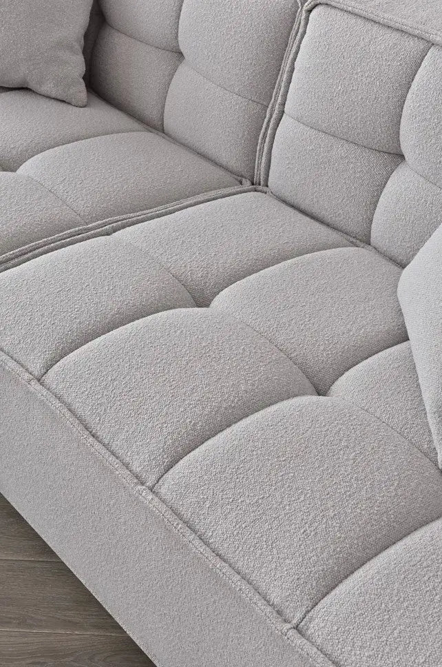 Aluxo Murray Sofa Range in Putty Boucle Fabric