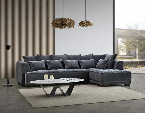 Aluxo Gramercy Group in Steel Velvet Furnish