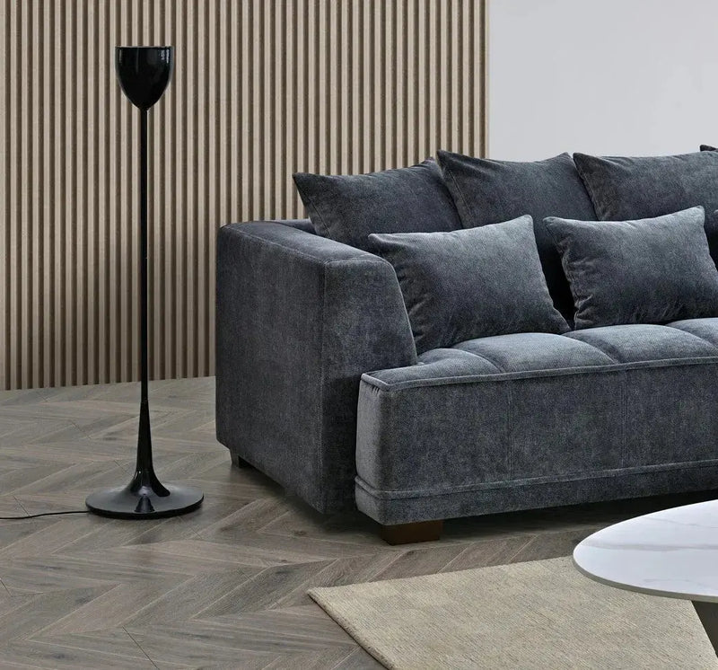Aluxo Gramercy Group in Steel Velvet Furnish