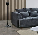 Aluxo Gramercy Group in Steel Velvet Furnish