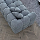 Tribeca Corner Group in Iron Boucle Fabric