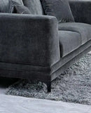 Aluxo Lenox Sofa Range in Steel Velvet furnish 365