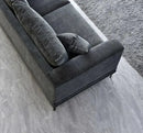 Aluxo Lenox Sofa Range in Steel Velvet furnish 365