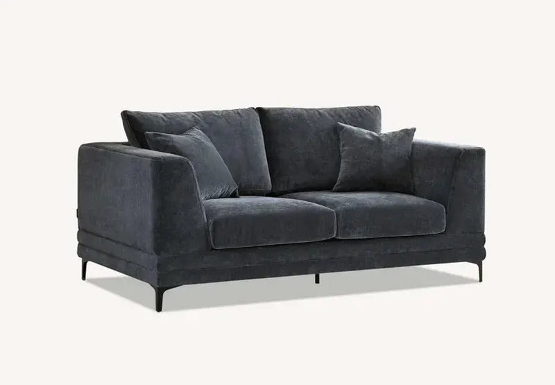 Aluxo Lenox Sofa Range in Steel Velvet furnish 365