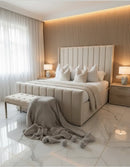 Roma Wingback Plush Velvet Bed – Bespoke Handcrafted Bedstead (Made in the UK)