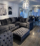 Stella Chesterfield Footstool Plush Velvet