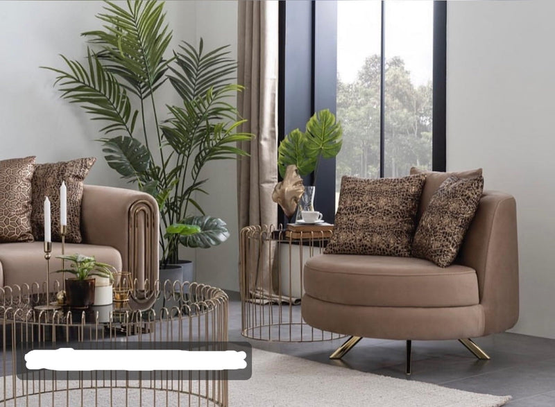 Elmira 1 Seater Grey and Chrome