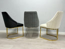 Lasco Plush Velvet Dining Chairs - Available In 4 Colours - Set Of 2
