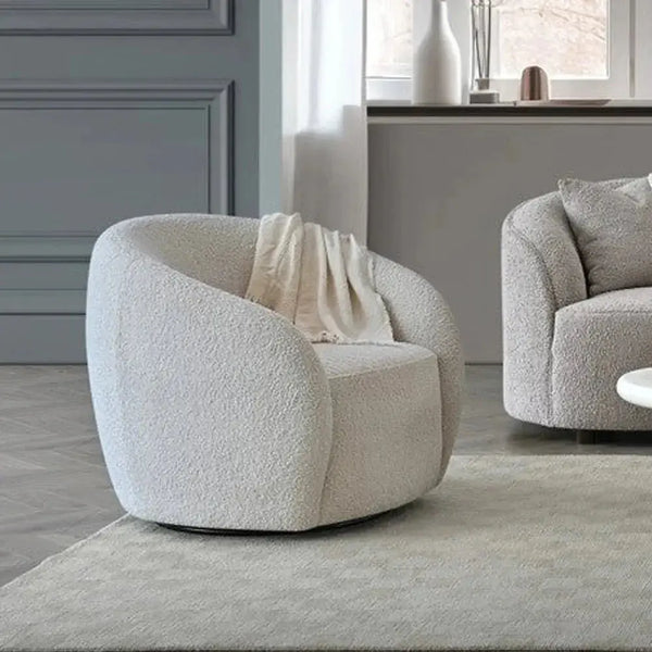 Aluxo Nolita Boucle Teddy Sofa and Accent Chair FURNISH365