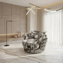 Swivel & Upholstered Cuddle Chair – Lustro Crushed Velvet velvetsofa