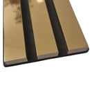 Acoustic Wood Slatted Wall Panels - Gold Metallic (Pack of 4) F I INTERIORS