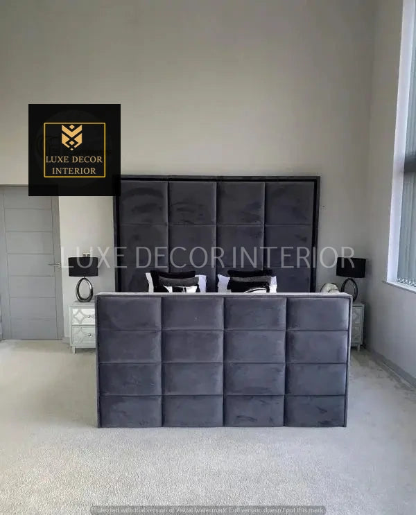 Avery Plush Velvet Bed – Bespoke Handcrafted Bedstead (Made in the UK)