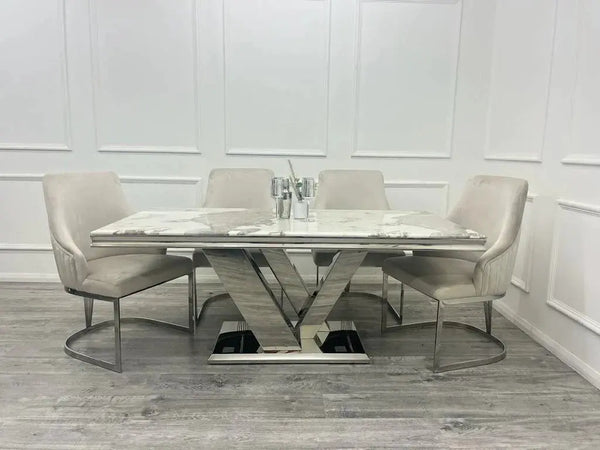 Venice Dining Table 180cm & Chelmsford Dining Chairs