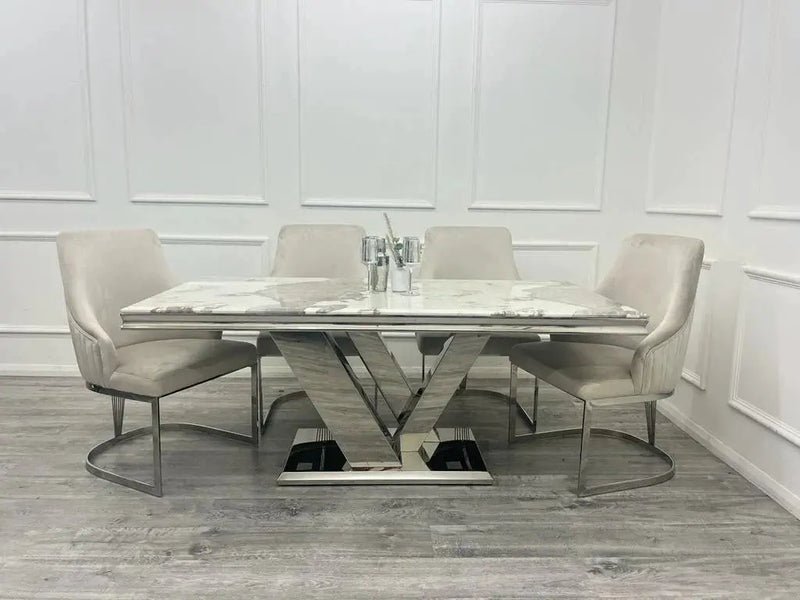 Venice Dining Table 180cm & Chelmsford Dining Chairs
