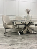 Milan 1.8m Dining Table + Chelmsford Dining Chairs – Modern Elegance