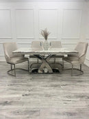 Milan 1.8m Dining Table + Chelmsford Dining Chairs – Modern Elegance