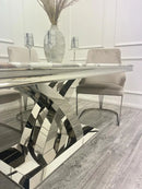 Milan 1.8m Dining Table + Chelmsford Dining Chairs – Modern Elegance