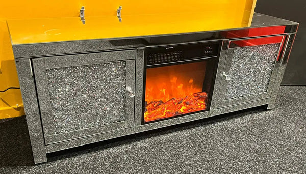 Roma Crushed Diamond TV Unit with Heater ASR INTERIOR