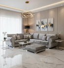 Rino Glitter Crushed Velvet Corner Sofa