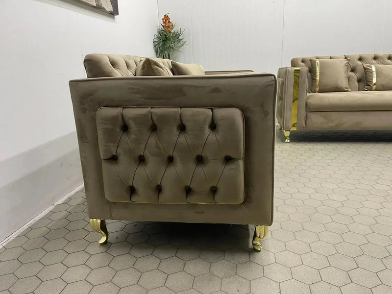 Harrington Plush Velvet Sofa Range – Deep Buttoned Chesterfield Design CELEBRITY INTERIORS