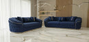 Ambassador 3+2 Seater In Navy & Gold Plush Velvet